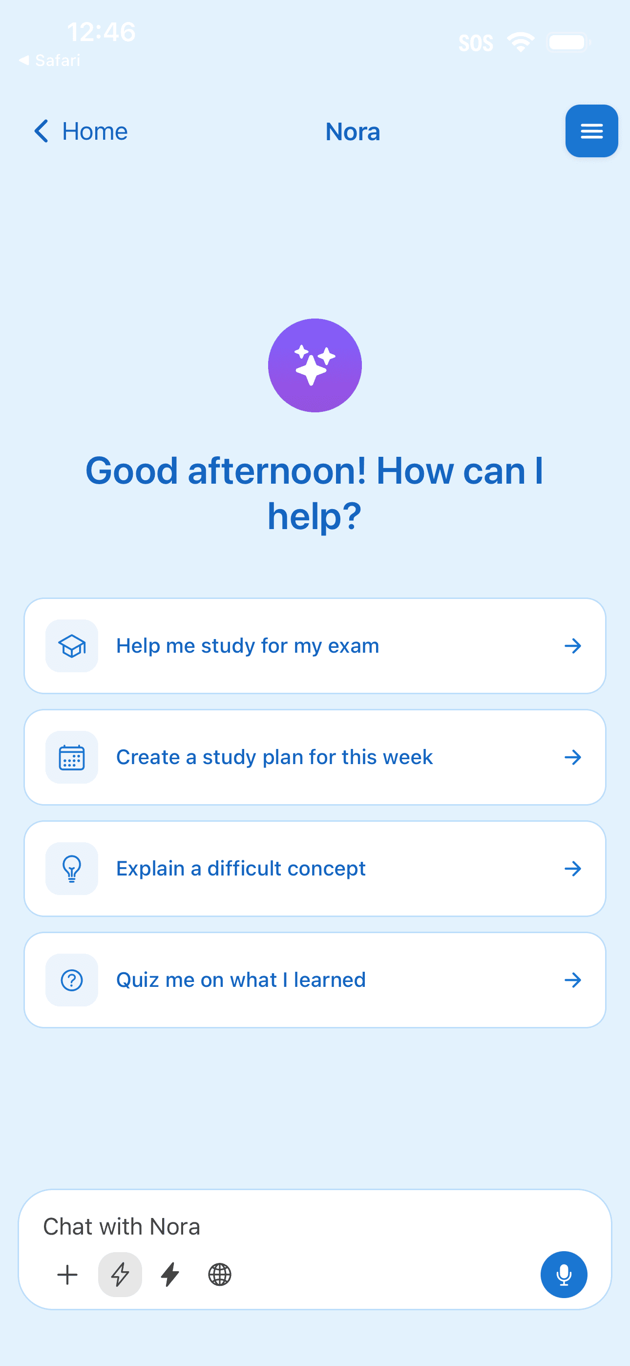 HikeWise AI Companion screen